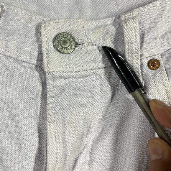 Levis Jeans Womens Size 29 Purple Black Tab Raw Hems 29X26 Cotton Denim - Picture 7 of 14